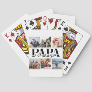 Papa I Liebe Sie benutzerdefinierte FotoCollage Spielkarten