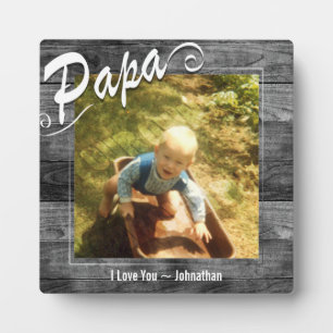 Papa I love You Foto Fotoplatte
