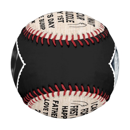 Papa, ich kann nicht auf unsere erste Kuschel wart Baseball (Vorderseite)