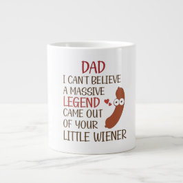 Papa ich kann nicht glauben, dass eine riesige Leg Jumbo-Tasse
