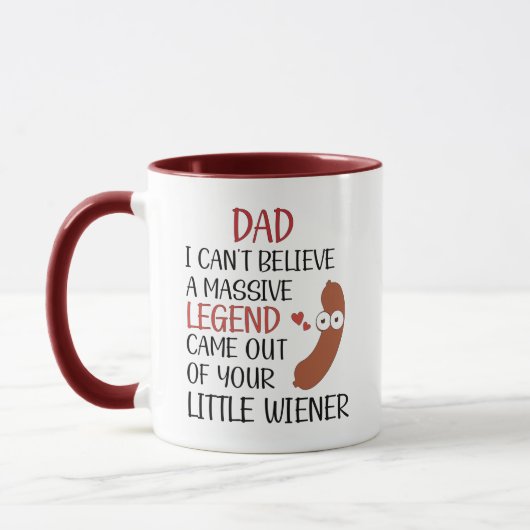 Papa ich kann nicht glauben, dass eine riesige Leg Tasse (Links)