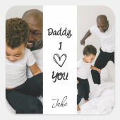 Papa, ich Liebe dich | Aufkleber für personalisier (Vorderseite)