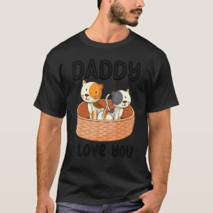 Papa ich liebe dich Katzenpapa Kinder Vatertag Ju T-Shirt
