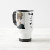 Papa, ich Liebe dich | Personalisierte Fotos reise Reisebecher (Vorderseite Links)