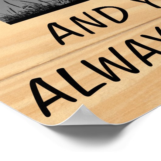 Papa, ich werde immer dein kleines Mädchen sein Poster (Ecke)