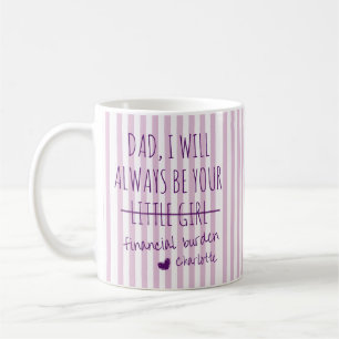 Papa, ich werde immer deine finanzielle Belastung Kaffeetasse
