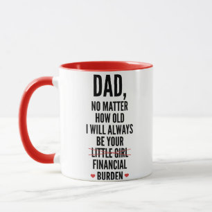 Papa, ich werde immer deine finanzielle Belastung  Tasse