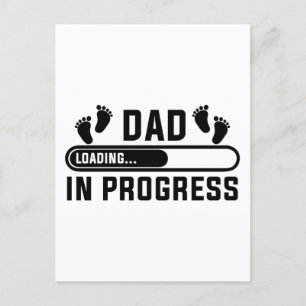 Papa in Arbeit Erstes Mal lustiger Vater Postkarte