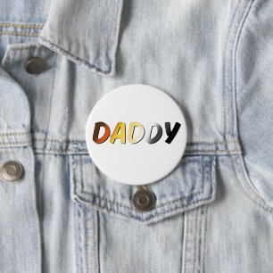 Papa in Bär-Pride-Farben – Kühnes Gay-Bär-Design Button