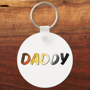 Papa in Bär-Pride-Farben – Kühnes Gay-Bär-Design Schlüsselanhänger