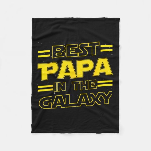 Papa In The Galaxy Funny Fathers Day Gift For Men Fleecedecke (Vorderseite)