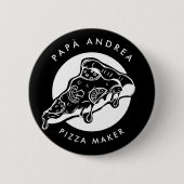 PAPÀ Individuelle Name Pizza Maker Father Button (Vorderseite)