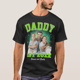 Papa individuelles Foto-Bootleg-Rap-Vatersday T-Shirt