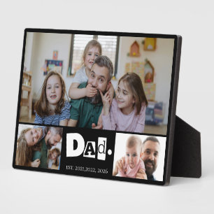 Papa ist 3 Kinder Foto-Collage Familienandenken Fotoplatte