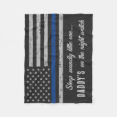 Papa ist auf der Nachtwache. Fleecedecke (Vorderseite)