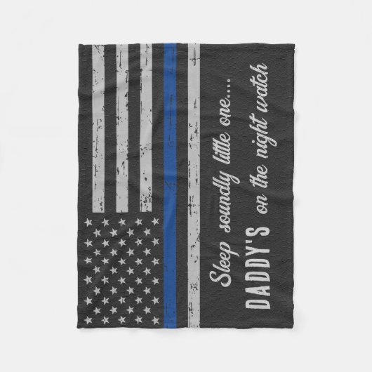 Papa ist auf der Nachtwache. Fleecedecke (Vorderseite)