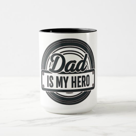 Papa ist mein Held Tasse (Zentrum)