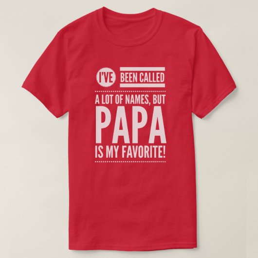 Papa ist mein Lieblingsname T-Shirt (Design vorne)