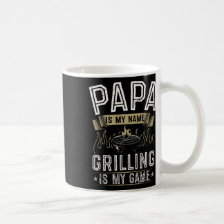 Papa ist mein Name Grillen ist mein Spiel Funny By Kaffeetasse