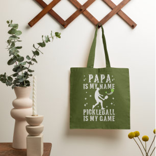 PAPA ist mein Name PICKLEBALL ist mein Glücksspiel Tragetasche