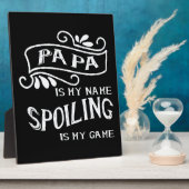 Papa ist mein Name Verschrotten ist mein Spiel Fotoplatte (Seite)