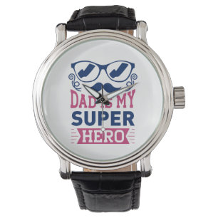 Papa ist mein Superheld Armbanduhr