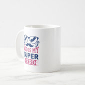 Papa ist mein Superheld Kaffeetasse (Vorderseite Links)