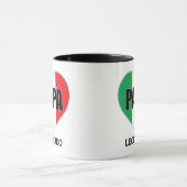 Papa Italia Flag Herz Personalisierter Vater Tag Tasse (Zentrum)