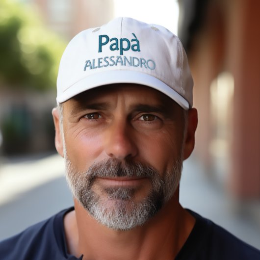Papà-Italienischer Vater personalisiert bestickt Bestickte Baseballkappe