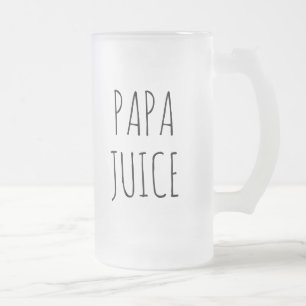 Papa Juice   Glas Mattglas Bierglas