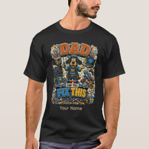 Papa kann dieses personalisierte lustige Papa-T-Sh T-Shirt