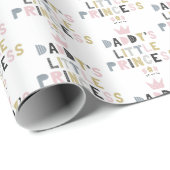 Papa-kleine Prinzessin Geschenkpapier (Rolleneckpunkt)