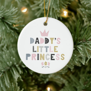 Papa-kleine Prinzessin Keramik Ornament