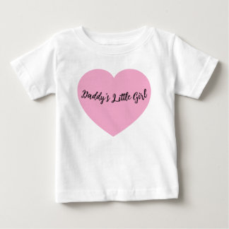 Papa kleines Mädchen rosa Herz Baby-Kleinkind-T-Sh Baby T-shirt