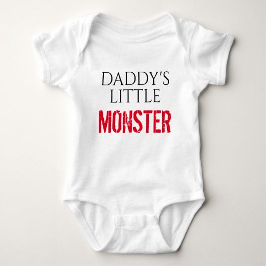 Papa-kleines Monster Baby Strampler (Vorderseite)