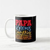 Papa Know Everything Fathers Day Cool Father Funny Kaffeetasse (Links)
