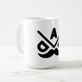 PAPA: Kühner Minimalismus Kaffeetasse (Vorderseite Links)