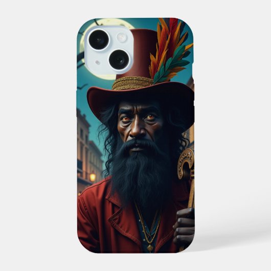 Papa Legba iPhone 15 Hülle (Rückseite)