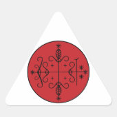 Papa Legba Veve Dreieckiger Aufkleber (Vorderseite)