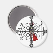 Papa Legba Voodoo Doll Veve Magnet (Vorderseite/Rückseite)