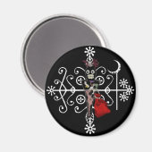 Papa Legba Voodoo Doll Veve Magnet (Vorderseite/Rückseite)