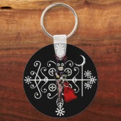 Papa Legba Voodoo Doll Veve Schlüsselanhänger (Vorderseite)