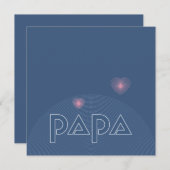 PAPA, Leichte Grußkarte Einladung (Vorne/Hinten)