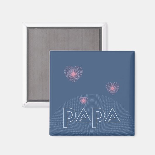Papa, Leitleuchte (Arc) Magnet (Vorderseite/Rückseite)