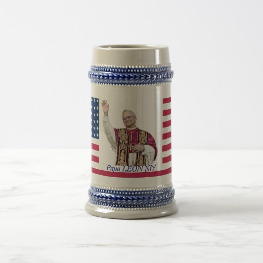 PAPA LEON XIV BIERGLAS (Mittel)