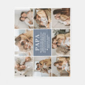 Papa Letter Custom Personalisiert Fleece Blanket (Vorderseite)