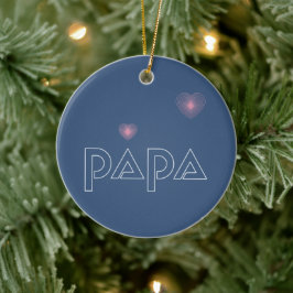 Papa, Leuchtpult Keramik Ornament