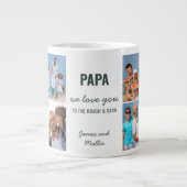 Papa Liebe Sie zum Rough and Back 8 Foto Jumbo-Tasse (Vorderseite)