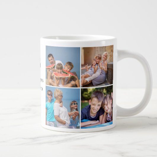 Papa Liebe Sie zum Rough and Back 8 Foto Jumbo-Tasse (Rechts)