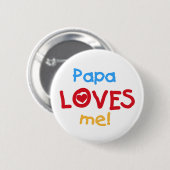 Papa Lieben T - Shirt und Geschenke Button (Vorne & Hinten)
